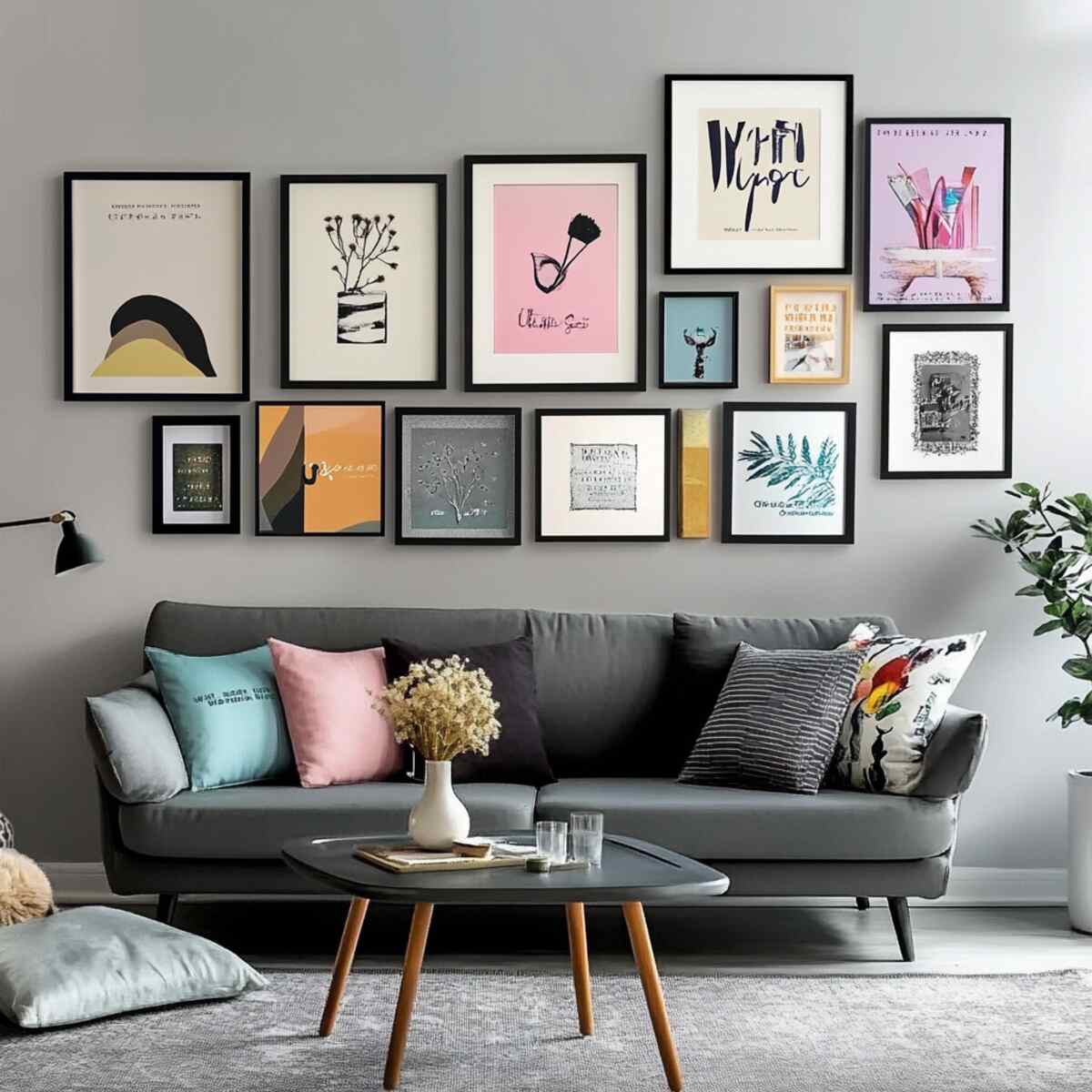 Stylish living room wall decor