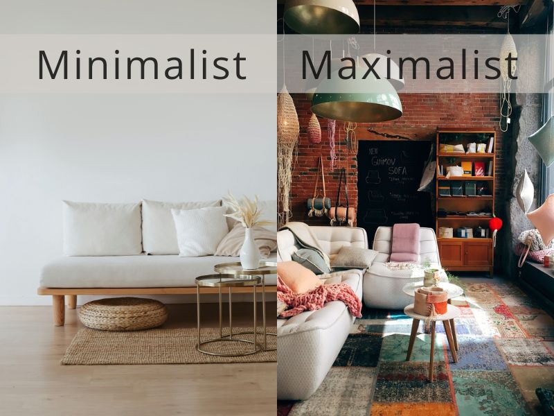 Minimalism vs maximalism lifestyle comparison